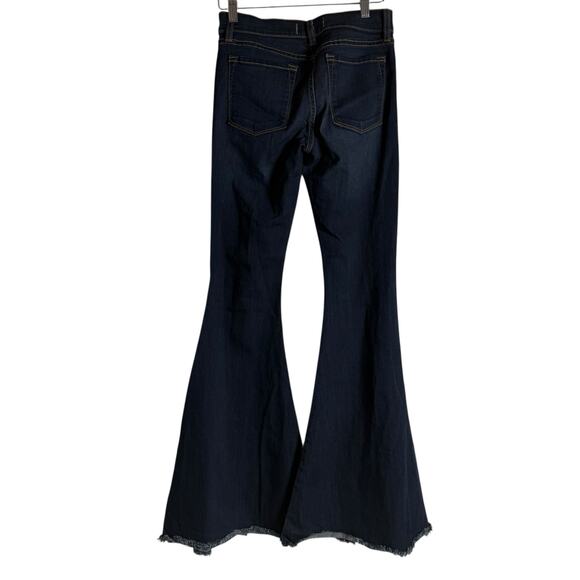 Free People Retro Bell Bottom Flare Leg Mid Rise Denim Blue Jeans Size 26 - Picture 7 of 8
